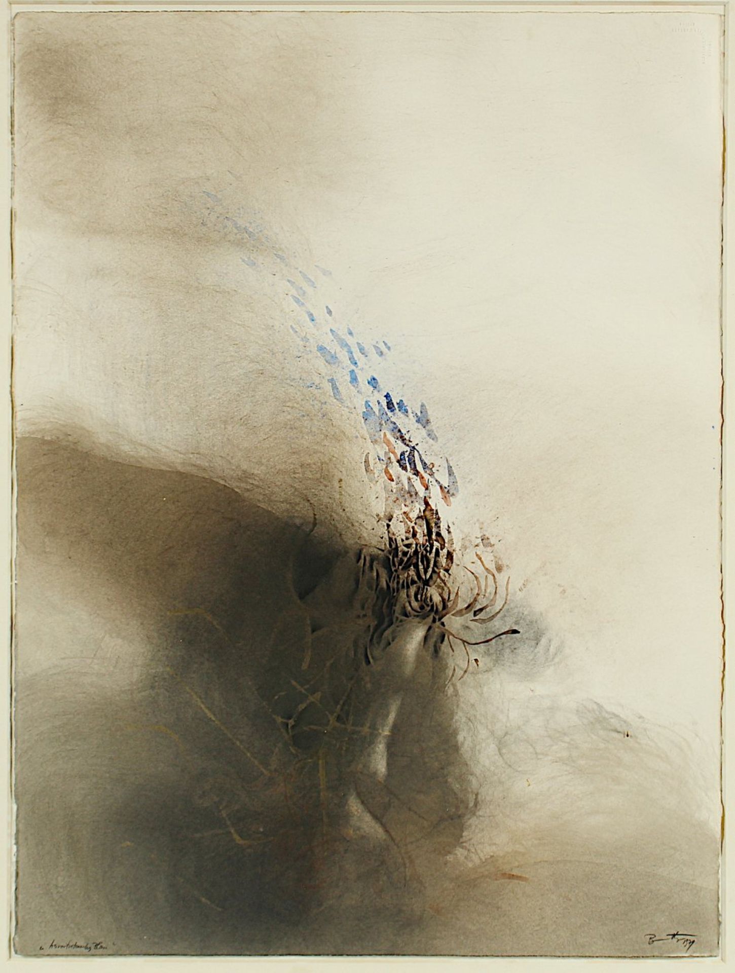 BRANDSTÄTTER, Karl, "hervortretendes Blau", Aquarell/Papier, 75 x 57, unten rechts signiert und