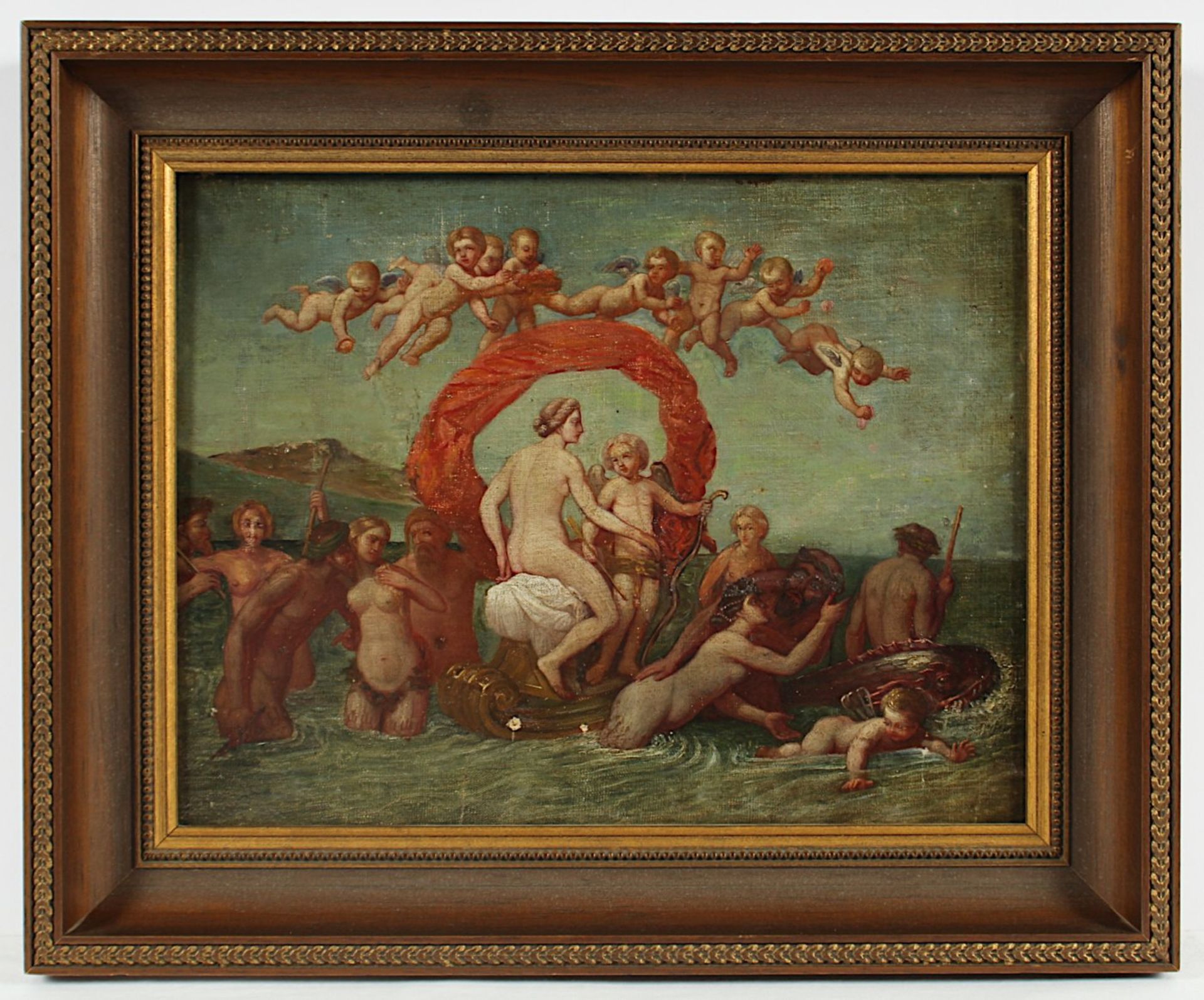 ALBANI, Fancesco (1578-1660), Nachfolge/Schule, "Triumph der Amphitrite", Öl/Lwd., 27,5 x 35, besch. - Image 2 of 4