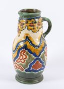 KANNE, Fayence, polychrom glasiert, H 24, LANAC, HOLLAND, um 1920/30