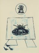 ERNST, Max, Blatt aus "Ballade des Soldaten", Original-Farblithografie, ca. 35 x 24, 1972, R.