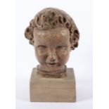 EPSTEIN, Jacob, wohl, "Mädchenkopf", Terracotta, H 22