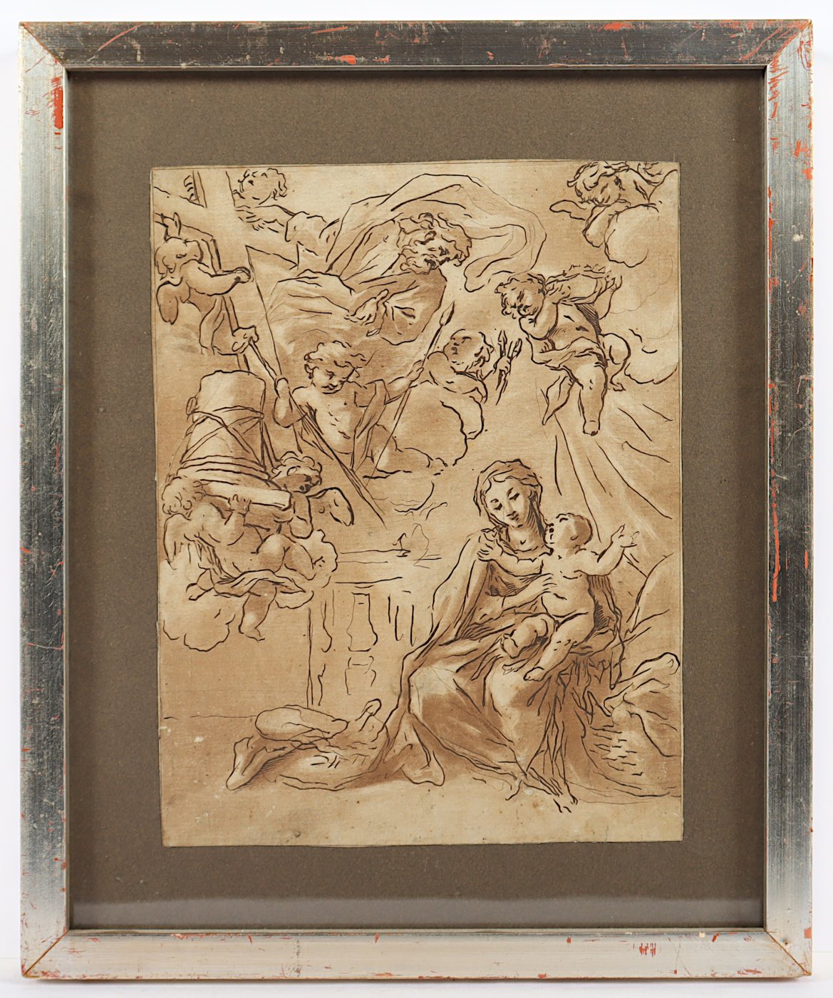 FUMIAMI, Giovanni Antonio (1643-1710), zugeschrieben, "Muttergottes mit Kind, Gottvater und - Image 2 of 3
