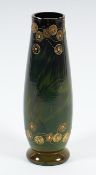 VASE, Malachitglas, graviert, vergoldet, H 15,5, Josef RIEDEL, POLAUN, um 1910