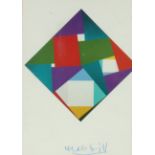 BILL, Max, Multiple (Kunstpostkarte in Farboffset), 15 x 10, handsigniert, R.