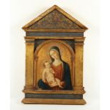 MADONNA MIT KIND, Altarbild im Stil der Florentinischen/Sienesischen Renaissance, H 95, B 64, 19./