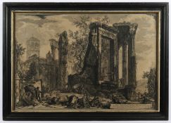 PIRANESI, "Altra veduta del Tempio della Sibilla in Tivoli", Radierung, 45 x 67, besch., aus