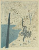 PEIFFER-WATENPHUL, Max, "Kap Sunion", Original-Farblithografie, 41 x 34, nummeriert 49/300,