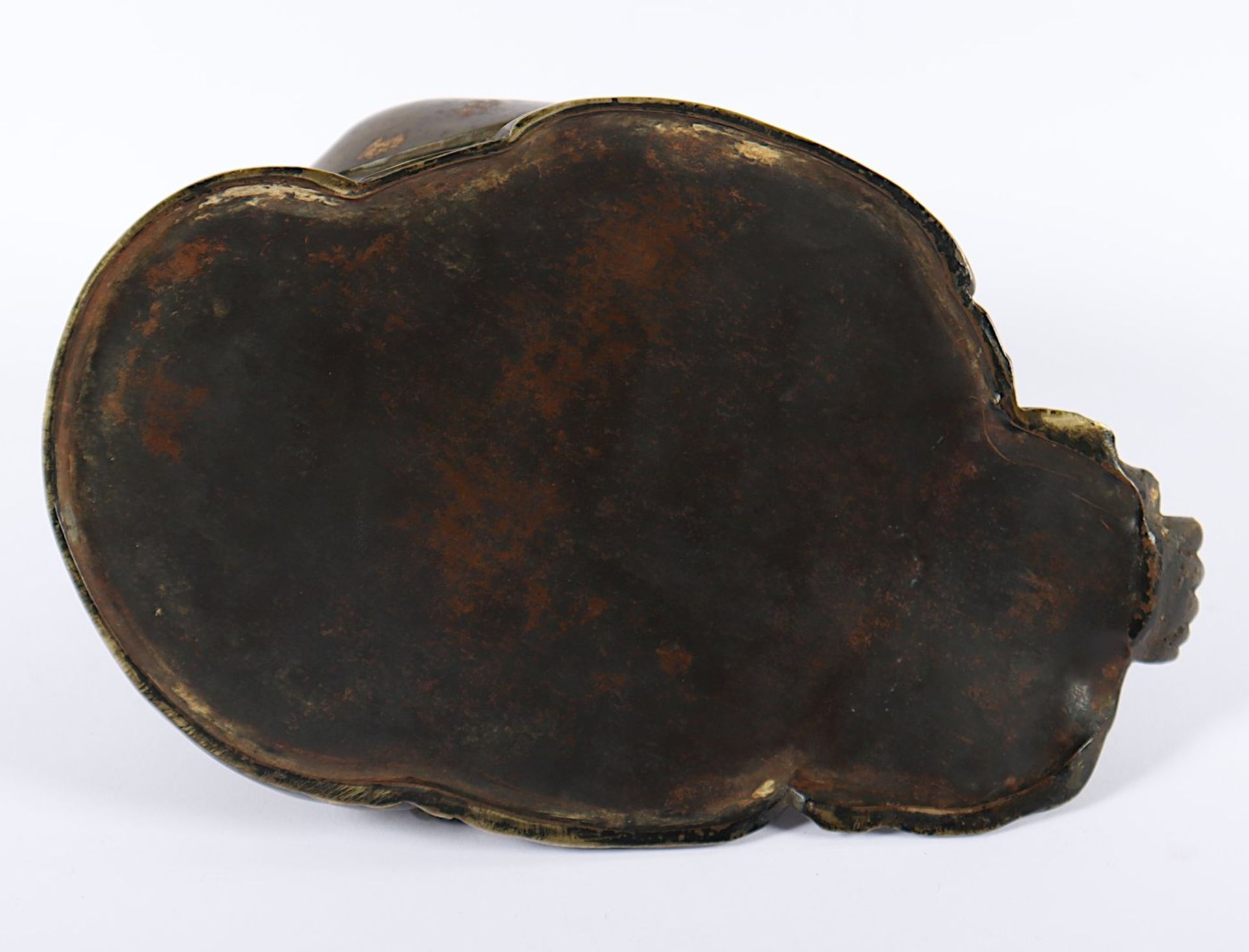 BUDAI, Bronze, wenig Reste einer Vergoldung und farbiger Bemalung, die Inkarnation des Buddha - Image 3 of 3