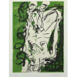 BASELITZ, Georg (*1938), "Gotisches Mädchen", Original-Farbradierung, 42 x 30, nummeriert 14/40,