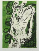 BASELITZ, Georg (*1938), "Gotisches Mädchen", Original-Farbradierung, 42 x 30, nummeriert 14/40,