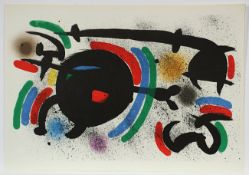 MIRO, Joan, Arbeit aus "Lithograph", Original-Farblithografie, 35 x 57,5, ohne den Mittelfalz,