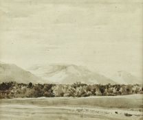 KOBELL, Franz (1749-1822), "Landschaft", Aquarell/Papier, 16,5 x 19,5 (Passepartoutausschnitt),