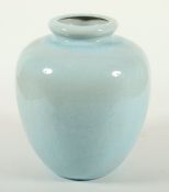 GROSSE VASE, Steinzeug, türkisblaue, craquelierte Glasur, H 50, DEUTSCH, um 1920