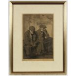 DEITERS, Max (1892-1947), "Arbeitslos", Original-Lithografie, 24 x 23, handsigniert, R