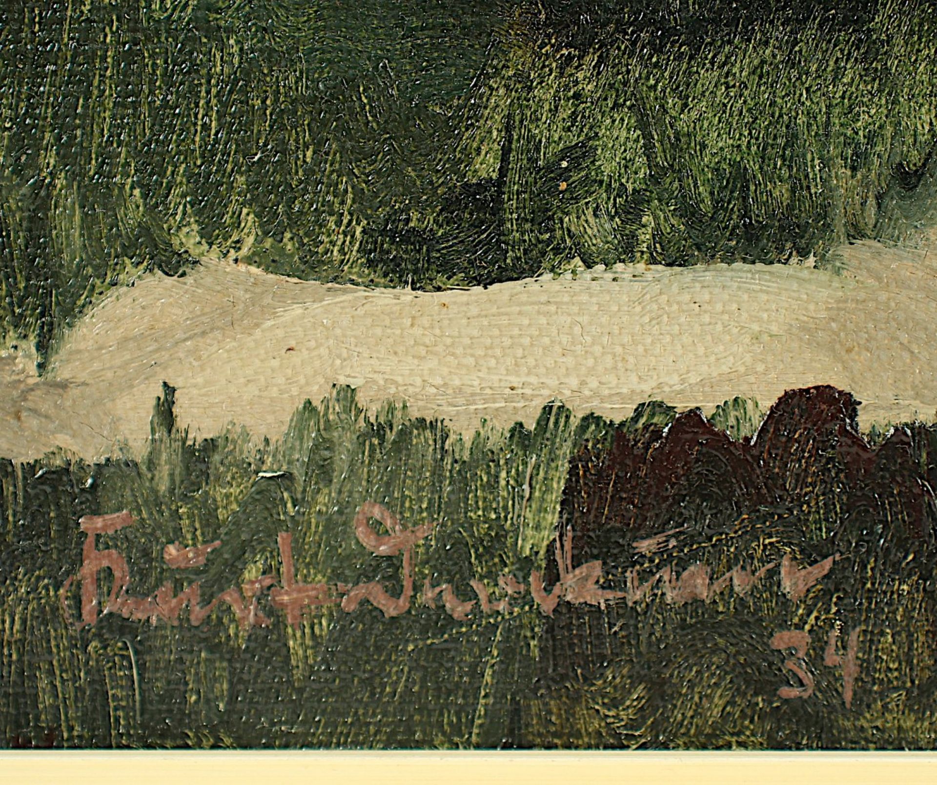 DERCKUM, Kurt (1904-1969), "Partie am Müritzsee", Öl/Lwd., 59,5 x 65,5, unten links signiert, R. - Bild 3 aus 4