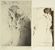 JANSSEN, Horst, 2 Arbeiten, "Hübsch", und weitere, Original-Radierungen, bis 22 x 14,5, jeweils