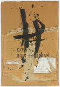PASTOR, Hanns, "Ohne Titel", bemalte Collage auf grundiertem Karton, 57 x 38, handsigniert und