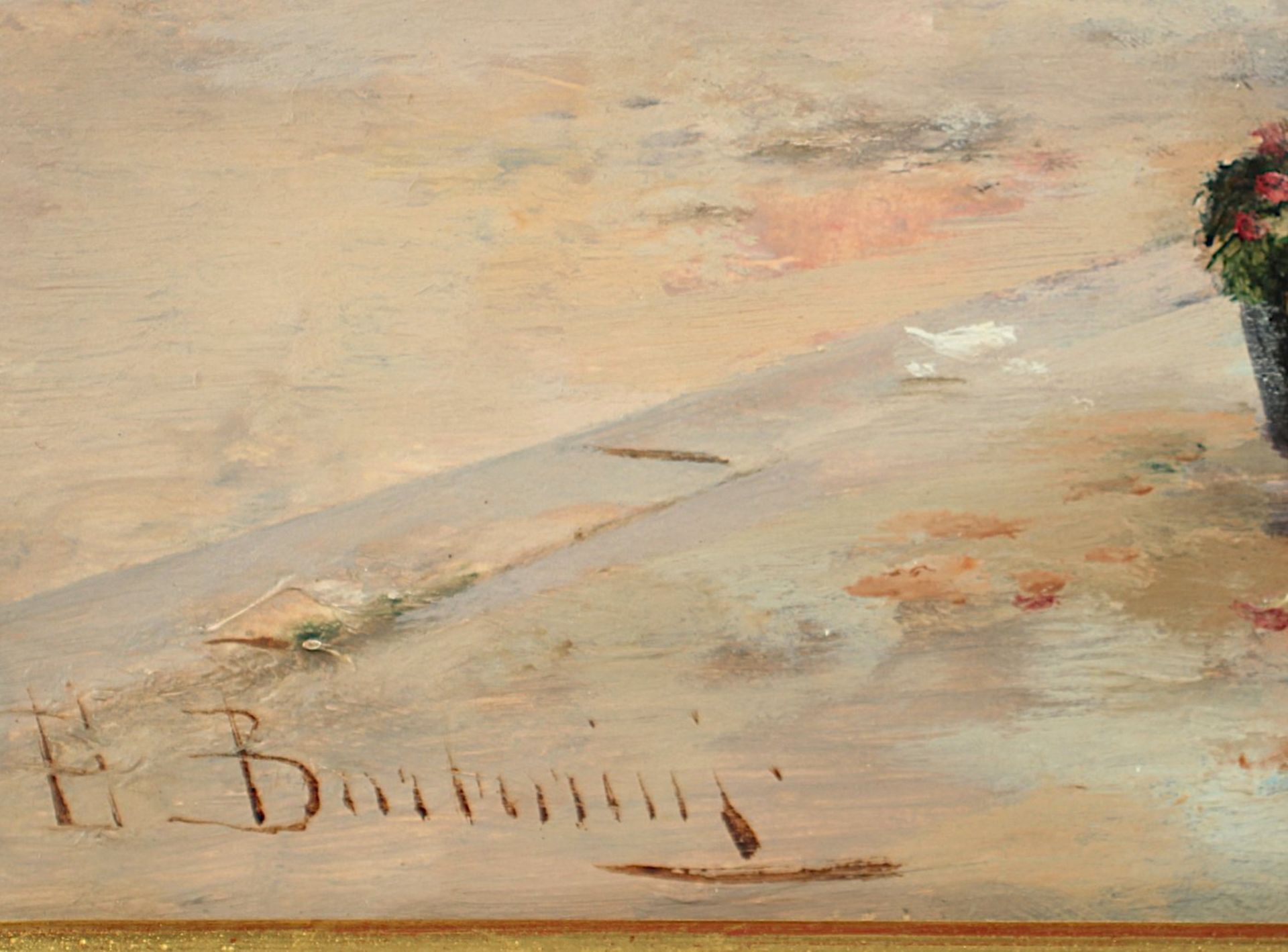 BARBARINI, Emil (1855-1933), "Blumenmarkt vor Notre Dame de Paris", Öl/Holz, 27 x 40, unten links - Image 4 of 5