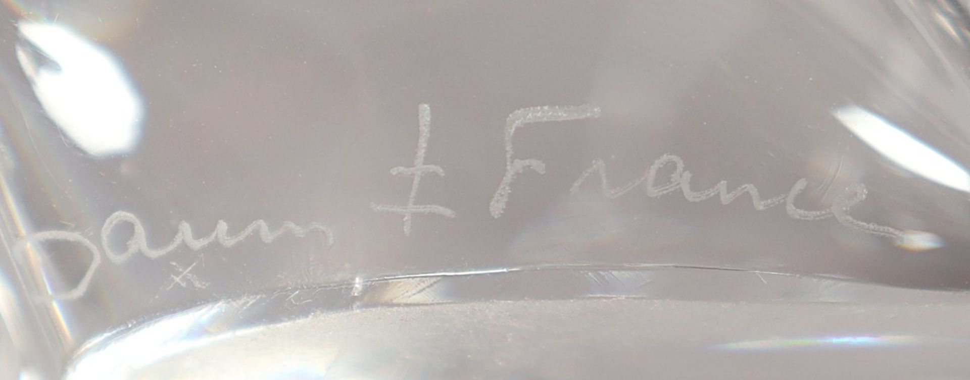 KERZENLEUCHTER, zweiflammig, farbloses Glas, H 16, DAUM - Bild 2 aus 2