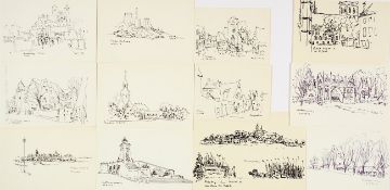 RADDATZ, Hermann Alfred (1907-1962), Konvolut aus 12 Zeichnungen zum Thema "Norddeutschland",