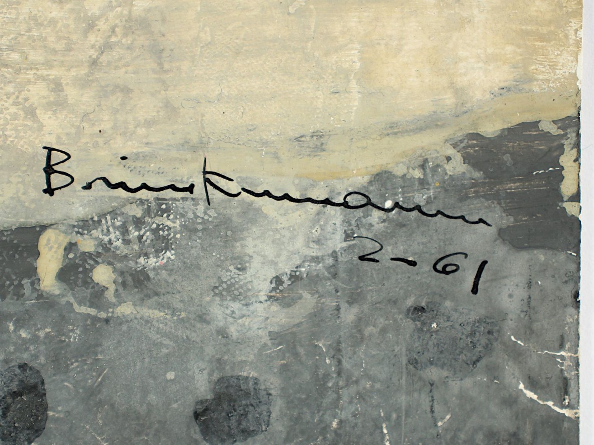BRINKMANN, Enrique, "Erwachen", Mischtechnik/dickem Papier, 50 x 70, rechts außen signiert und - Image 2 of 3