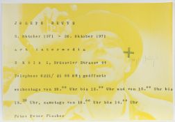 BEUYS, Joseph, Plakat "Art intermedia", Farbsiebdruck auf Maschinenpapier, 58 x 84, 1971, leichte