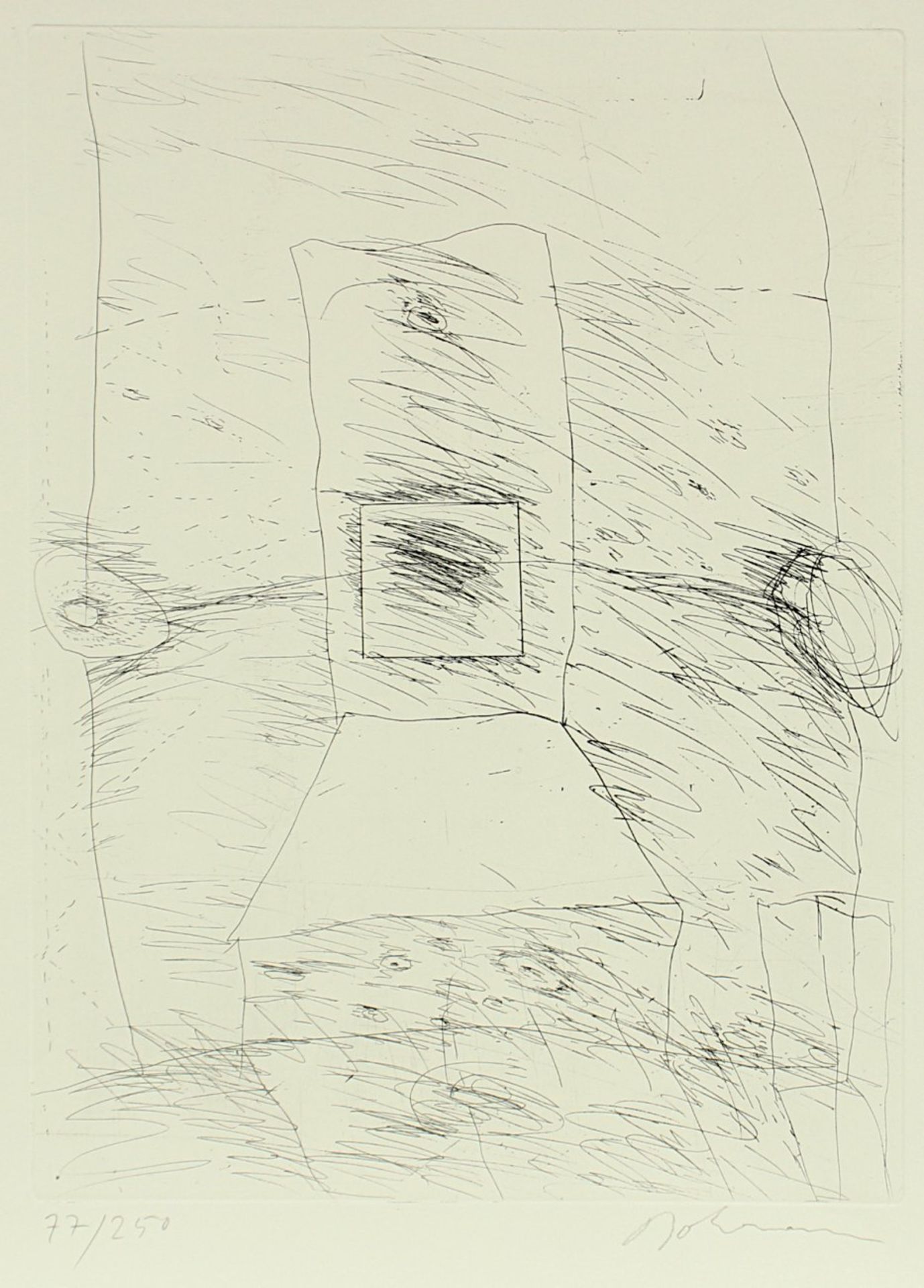 BOHRMANN, Karl Friedrich, "o.T.", Radierung, 34 x 25, nummeriert 77/250, handsigniert, ungerahmt