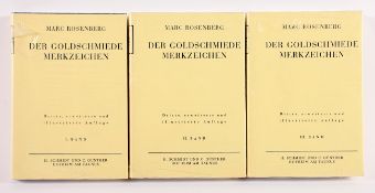 MARC ROSENBERG, Der Goldschmiede Merkzeichen, Band I-III, Nachdruck der 3.Auflage von 1928