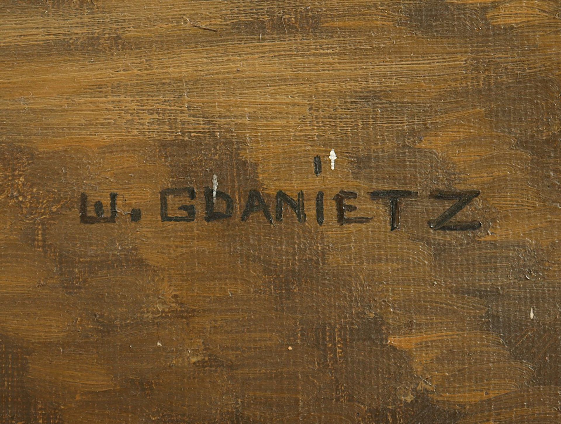 GDANIETZ, Wilhelm (1893-1969), "Magd in friesischer Stube", Öl/Lwd., 80 x 70, unten rechts signiert, - Bild 3 aus 4