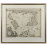 MITTELMEERINSELN, "Li regni di Sicilia, e Sardegna...", grenzkolorierter Kupferstich, 43 x 56, bei