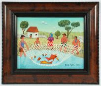 GENERALIC, Josip (1936-2004), "Familie beim Fischfang", Öl/Lwd., 33 x 42, unten rechts signiert