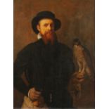 DE VRIENDT, Frans Floris, Kopie des 19.Jh., "Bildnis eines Falkners", Öl/Holz, 109,5 x 82,5, besch.,