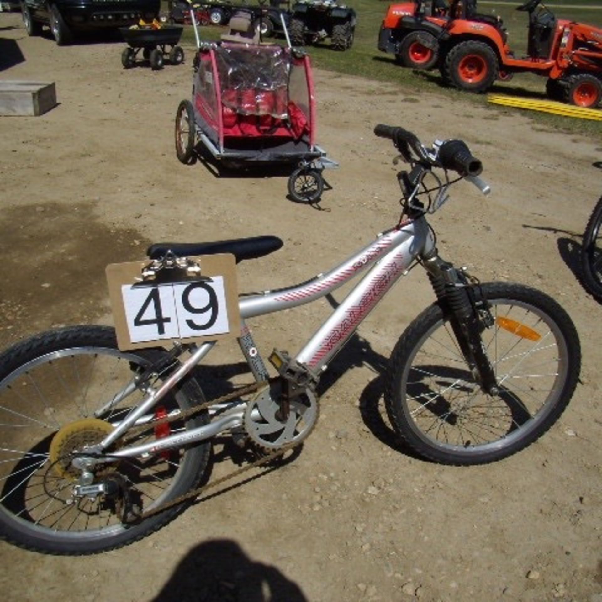 Raliegh 2 wheel bike silver &pink
