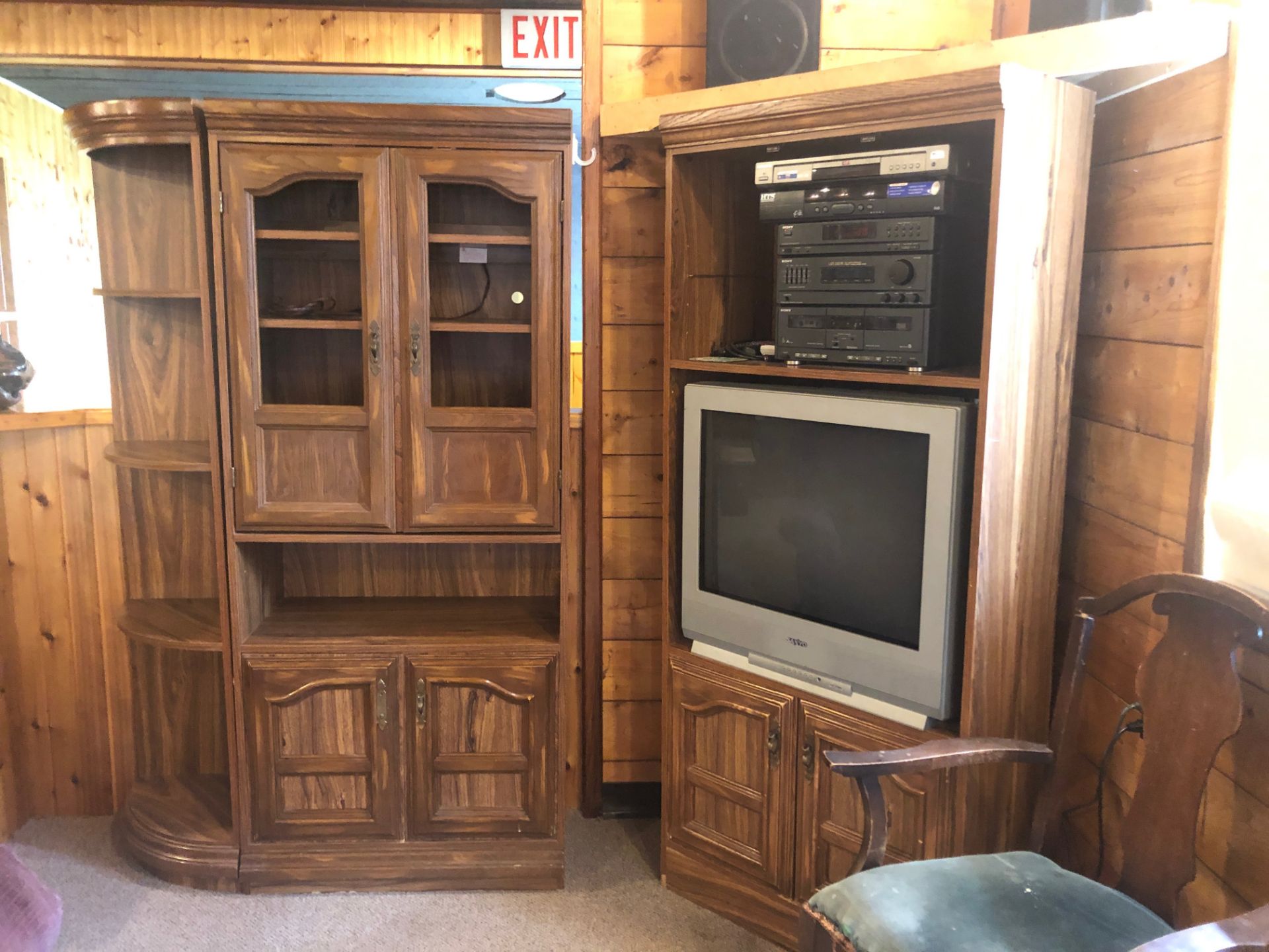 3 piece corner cupboard & entertainment centre