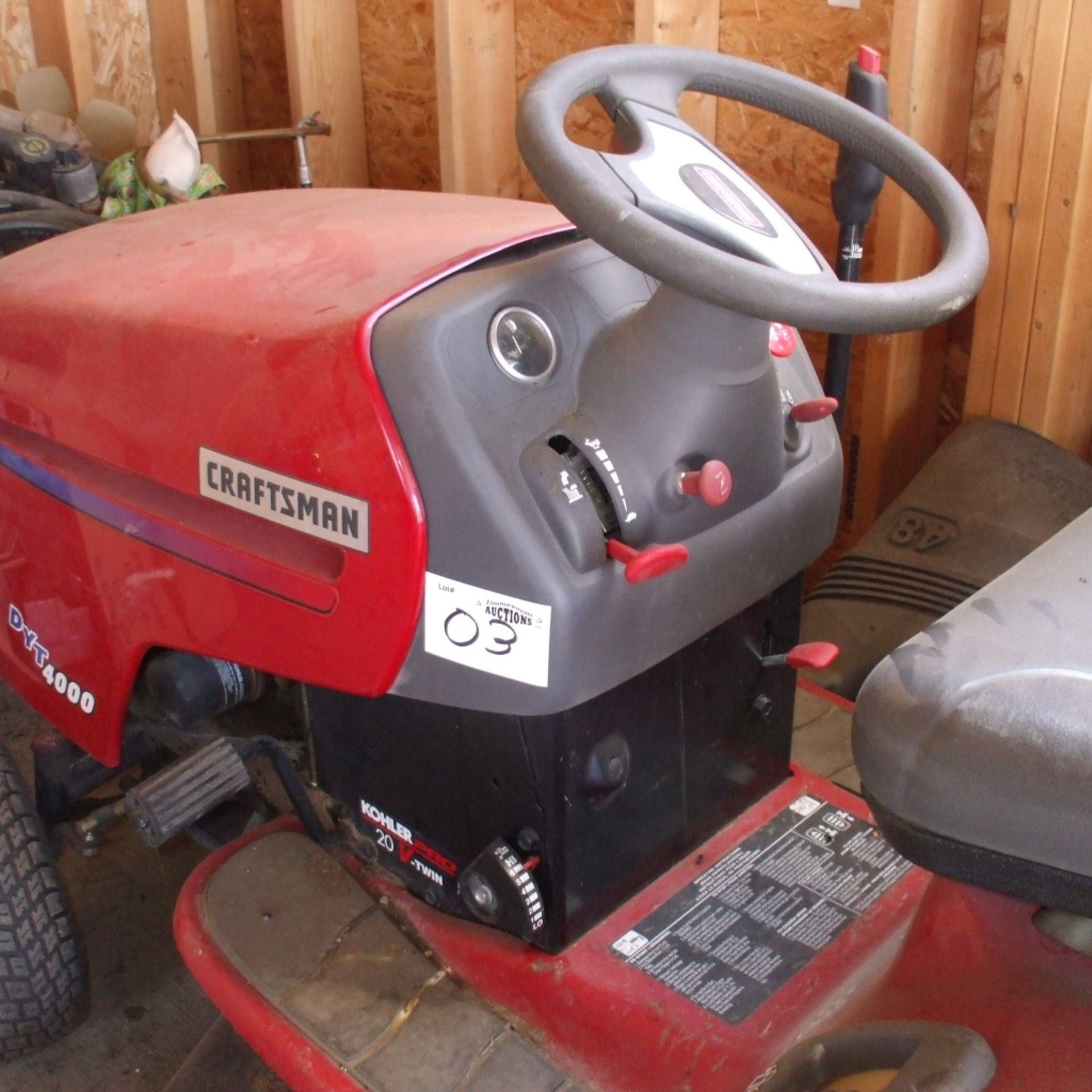 Craftsman DYT4000 Garden Tractor with mower, not running - Image 2 of 2