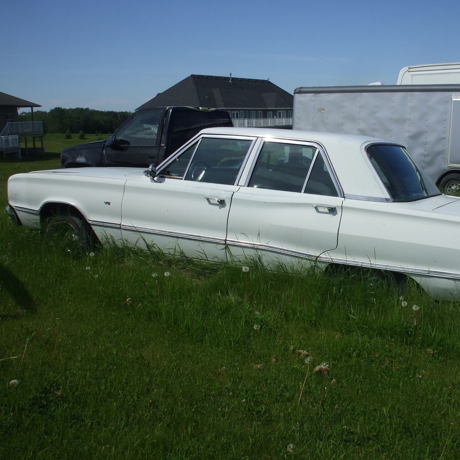 1967 Dodge Coronet 440,V8,383 motor, white, started last fall - Image 10 of 11