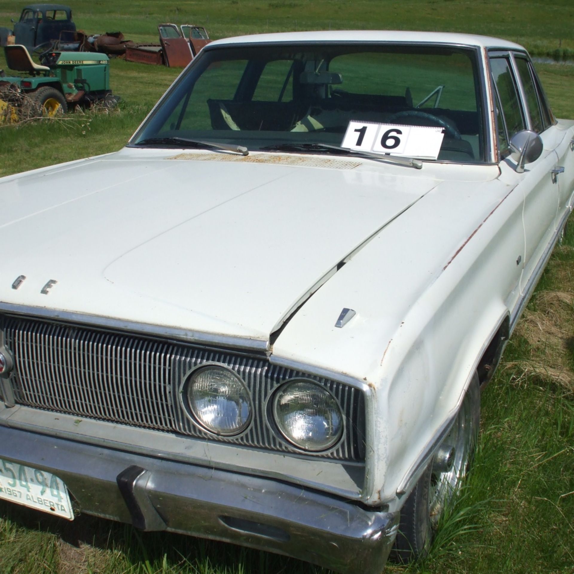 1967 Dodge Coronet 440,V8,383 motor, white, started last fall - Image 2 of 11