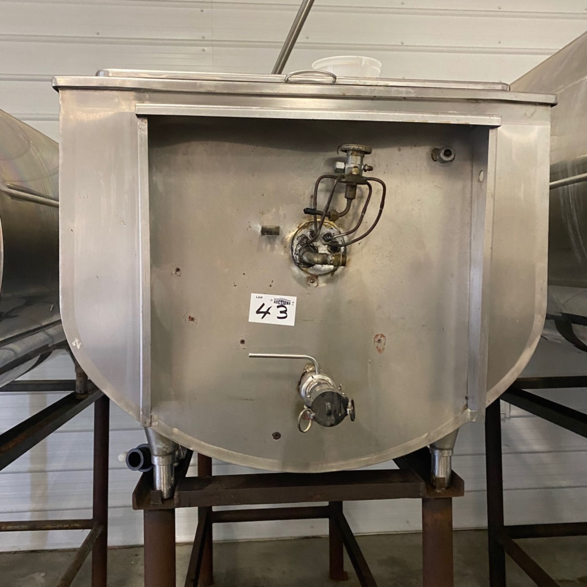 Stainless Steel Bulk Tank with Stand, 350 Gallons - Image 2 of 2