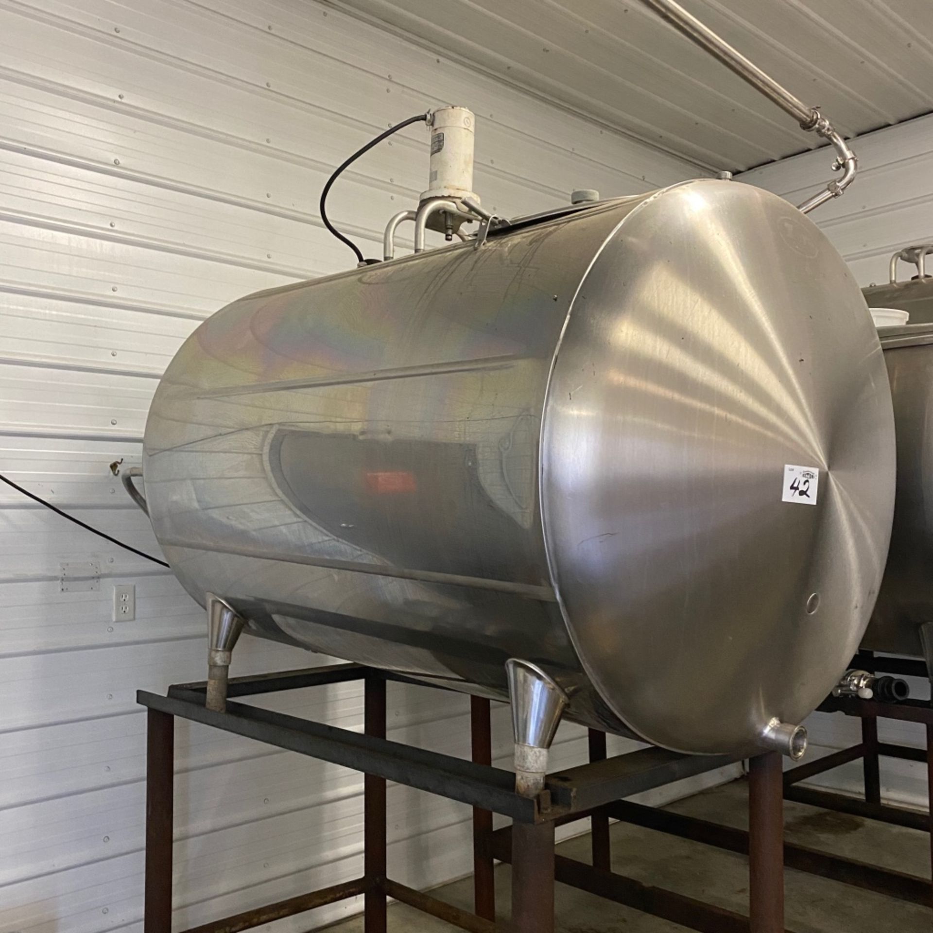 Stainless Steel Bulk Tank with Stand, 350 Gallons - Image 2 of 2