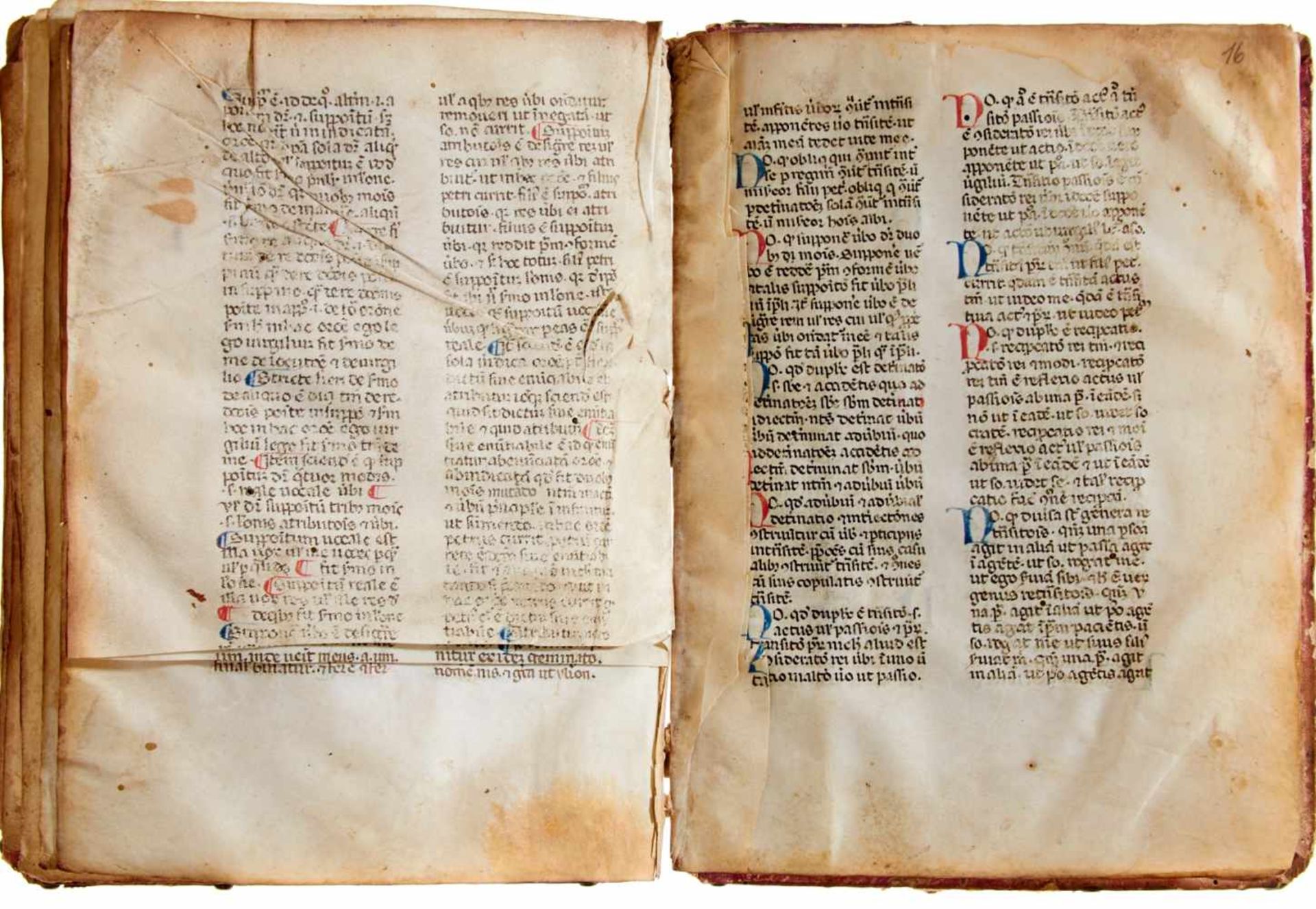 Petrus de Isolella - Grammatica -Lateinische Handschrift auf Pergament. Fragment. Italien (wohl - Bild 6 aus 8