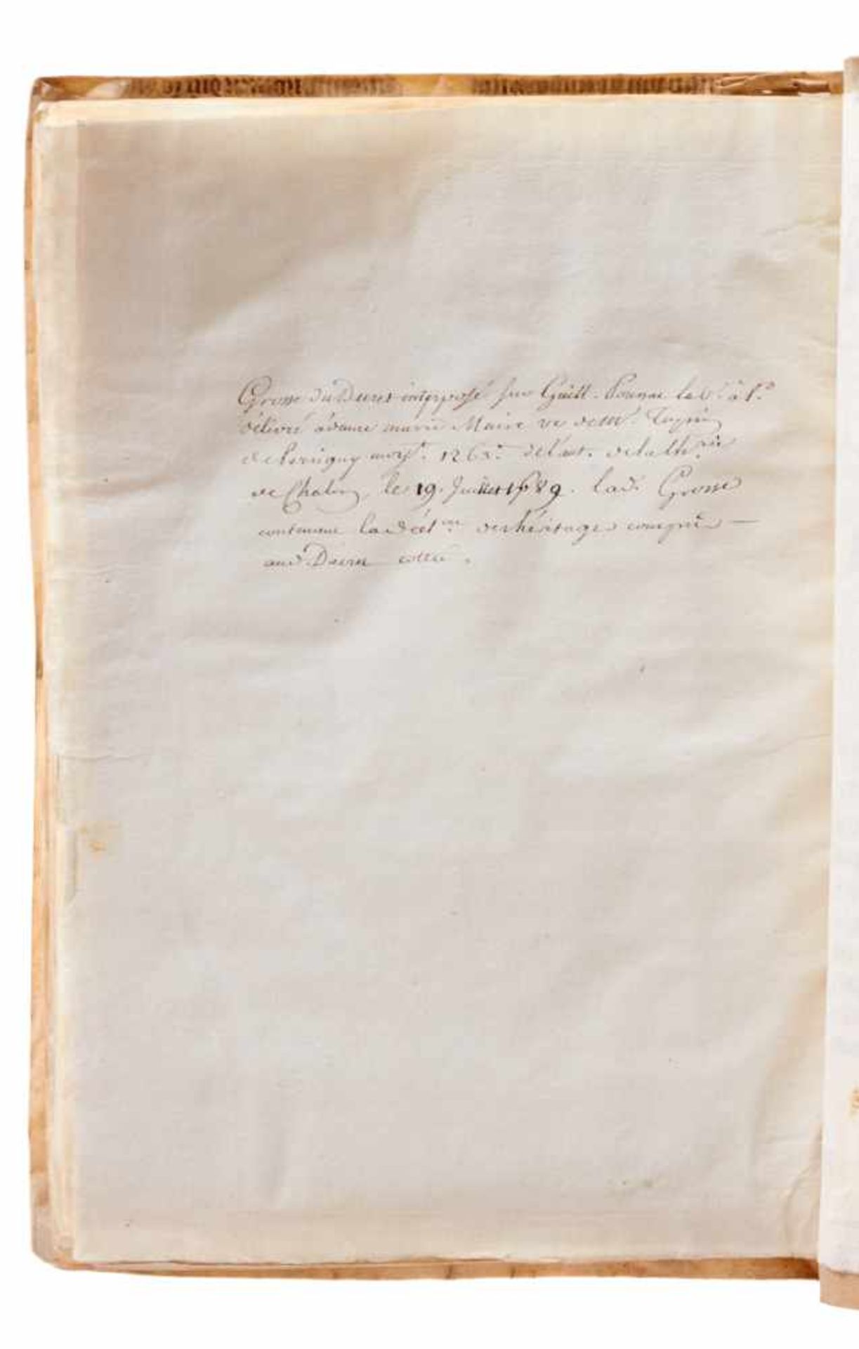 Burgund - Gerichtsakten -Französische Handschrift auf Pergament. Chalon, dat. 6. 9. 1689. 58 Bl. - Bild 4 aus 4