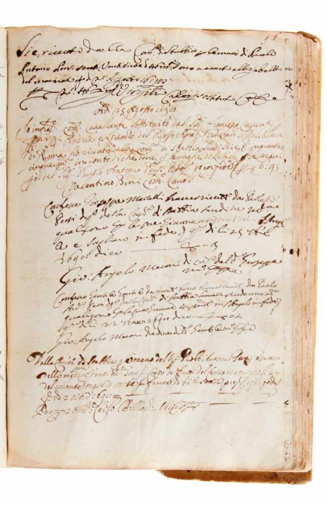 Stabia - Geschäftsbuch -Italienische Handschrift auf Papier. Wohl Castellamare di Stabia, dat. - Bild 4 aus 4