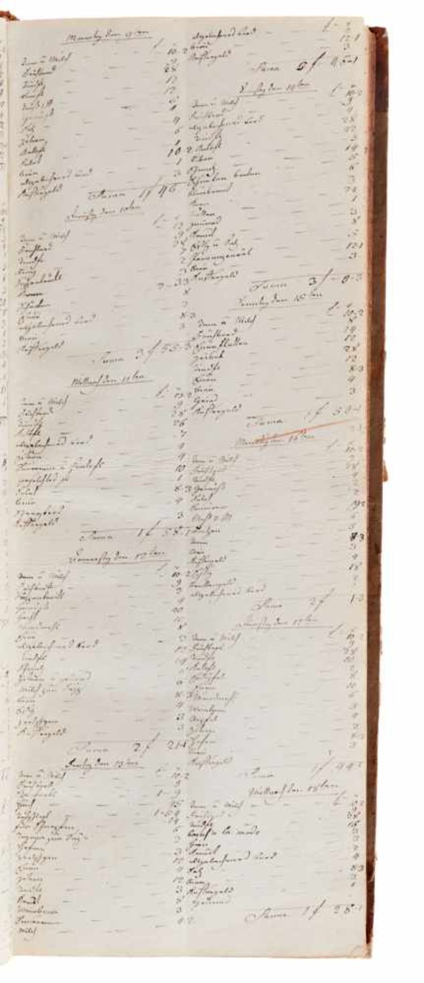 "Küchenbuch".(Deckeltitel). Deutsche Handschrift auf Papier. Wohl Österreich, dat. 1825-31. Schm.- - Bild 3 aus 4