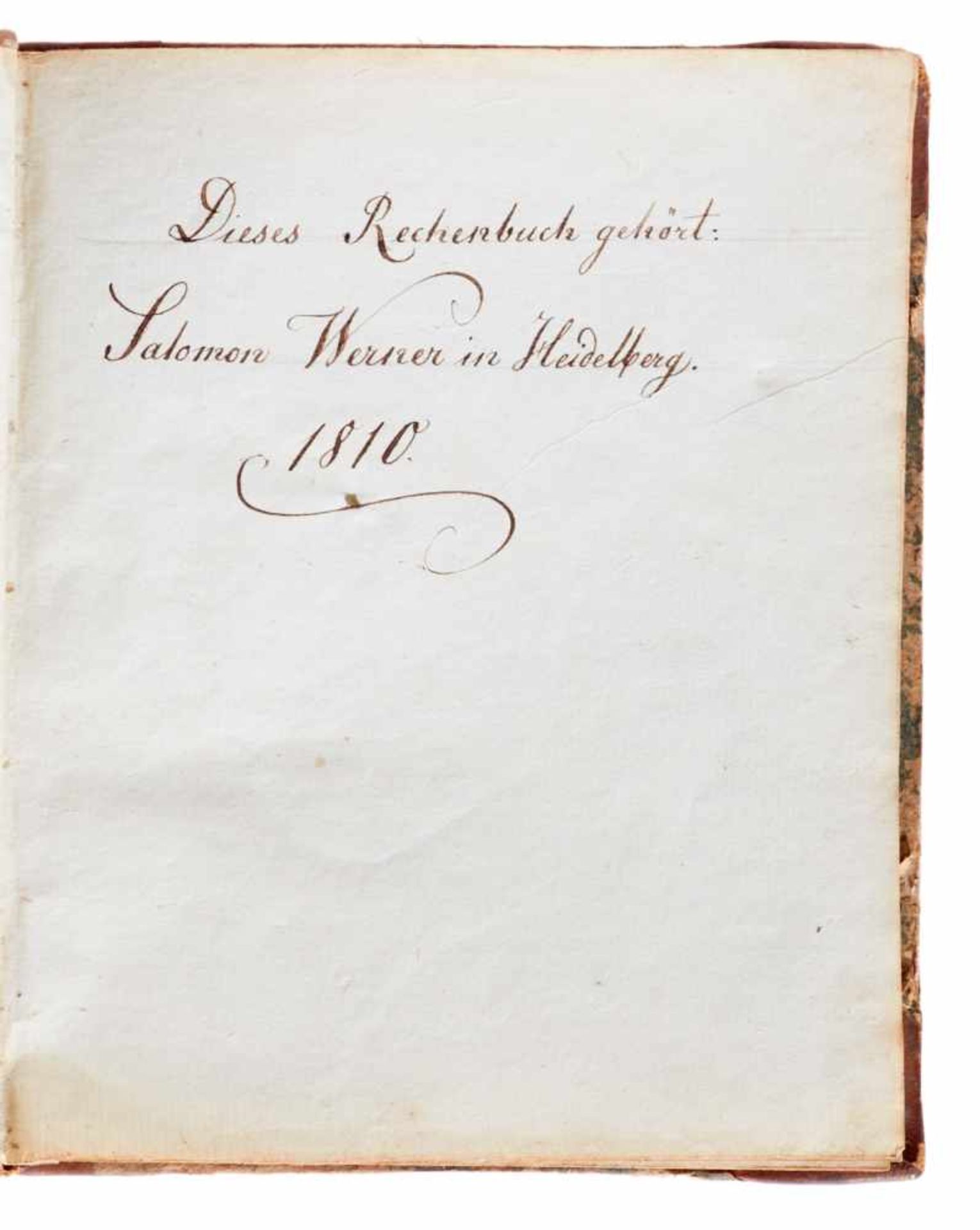 Handschriften - Rechenbuch.Deutsche Handschrift auf Papier. Dat. Heidelberg, 1810. 4ø. 304 S., 14 - Bild 2 aus 4