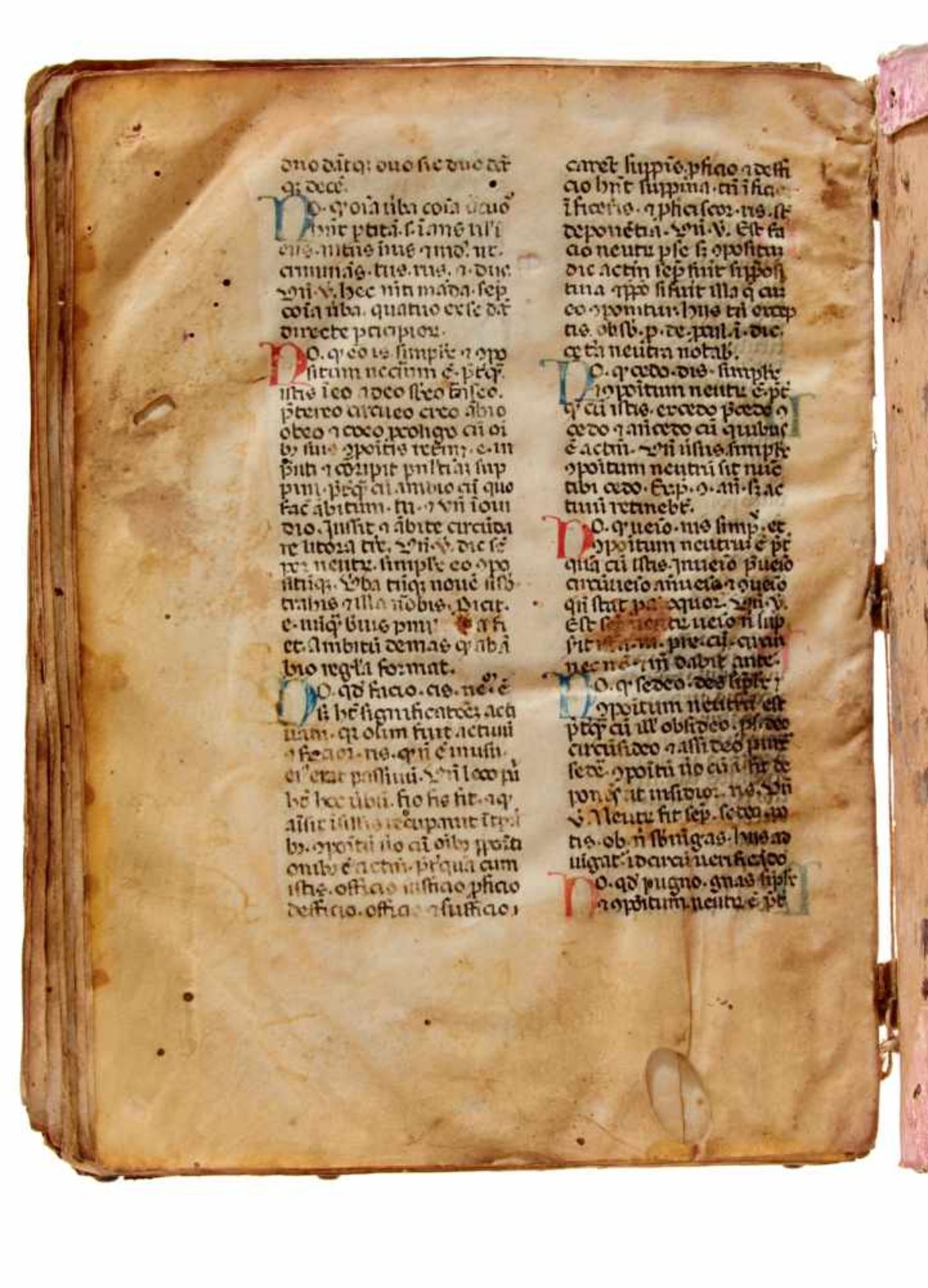 Petrus de Isolella - Grammatica -Lateinische Handschrift auf Pergament. Fragment. Italien (wohl - Bild 8 aus 8