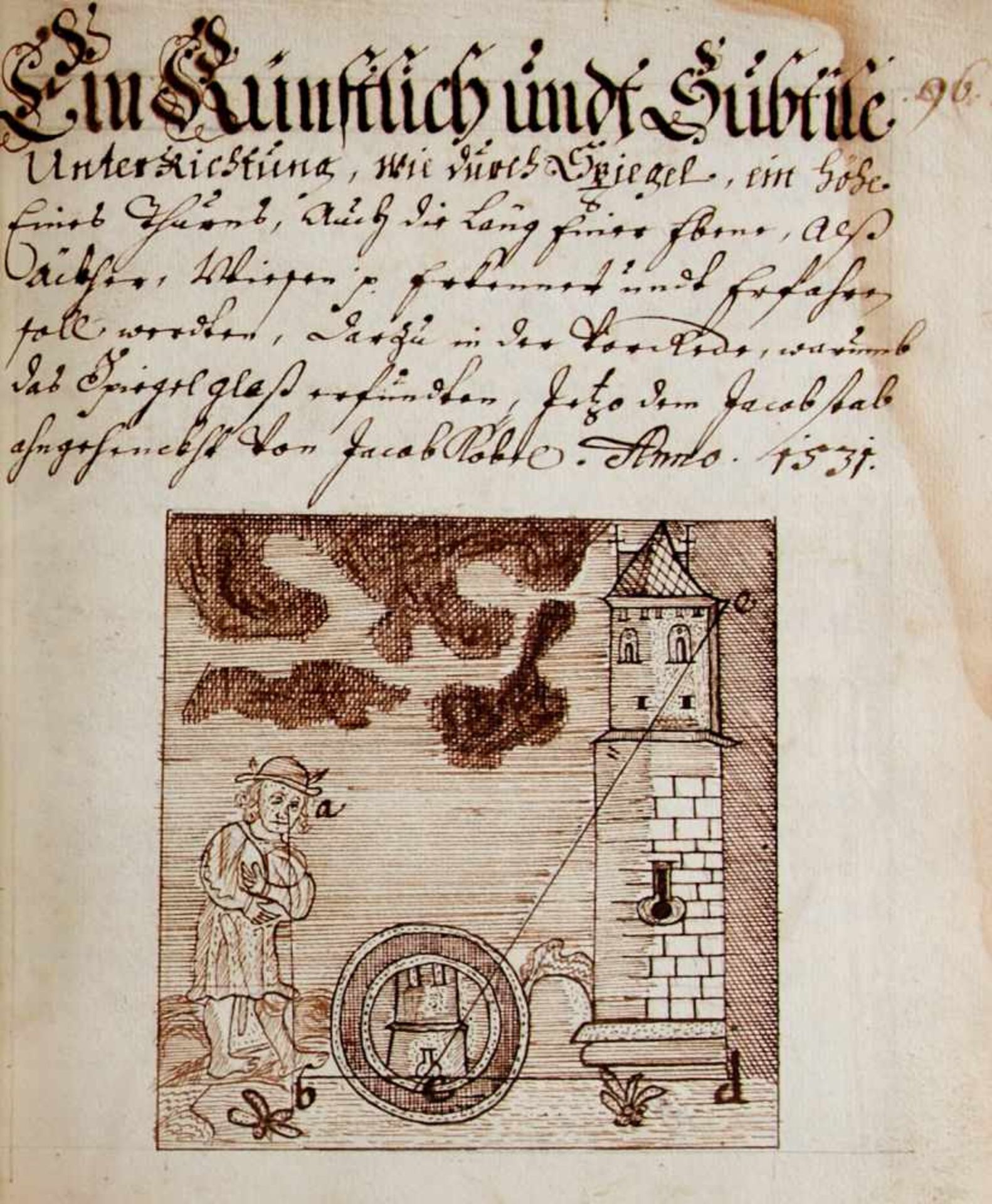 Feldmesskunst -Deutsche Handschrift auf Papier. Nicht dat. Deutschland, um 1780. 4°. Mit - Bild 6 aus 8