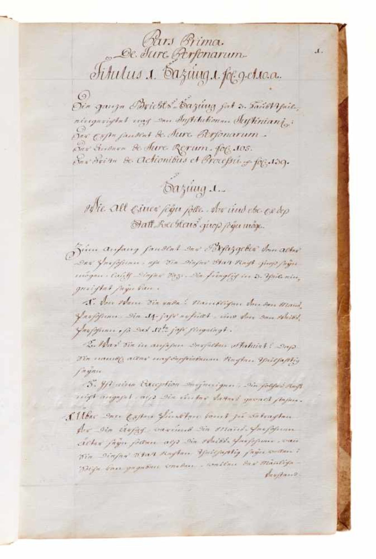 Bern - "Berneri(sc)he Stadt Sazungen".(Rückentitel). Deutsche Handschrift auf Papier. Bern, wohl - Bild 3 aus 4