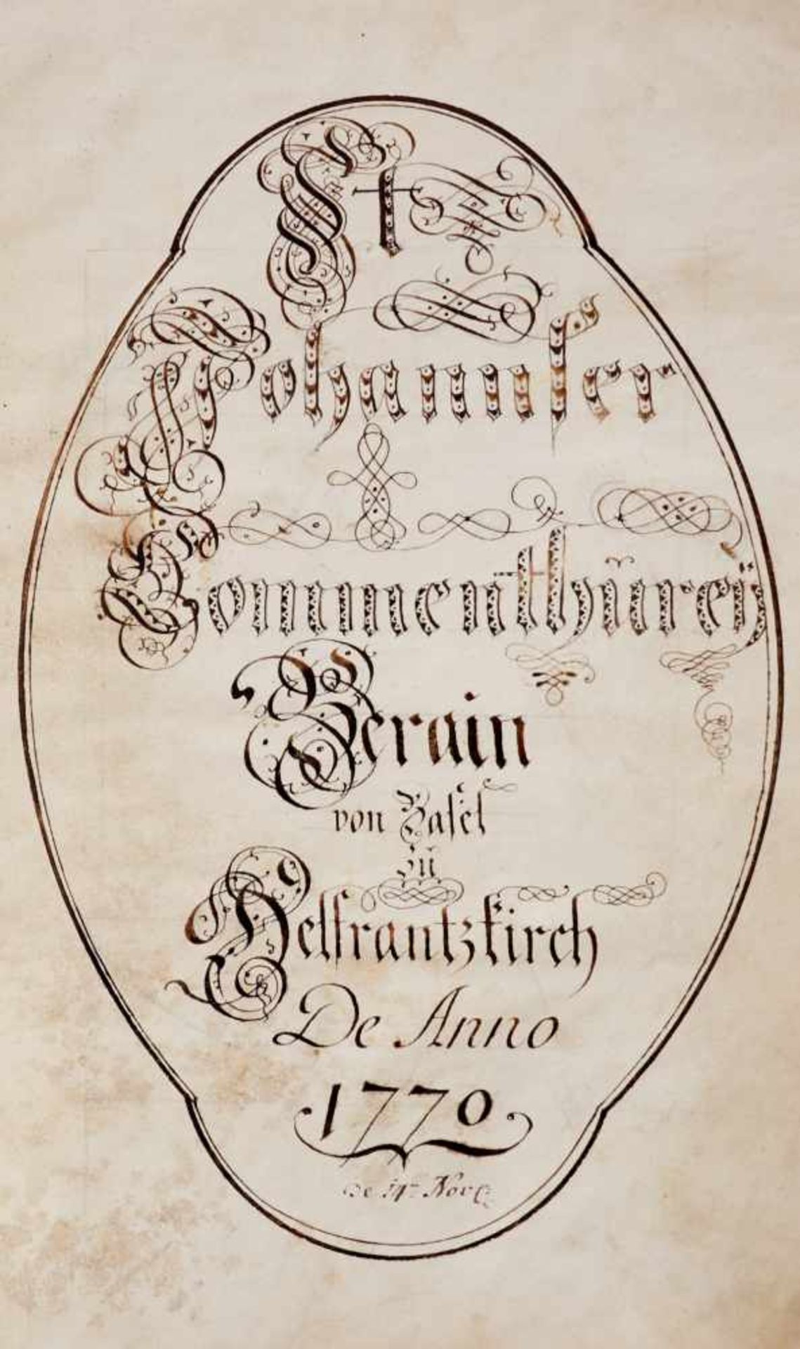 "St. Johannser Commenthurey Terain von Basel zu Helfrantzkirch De Anno 1770".Deutsche Handschrift - Bild 5 aus 6