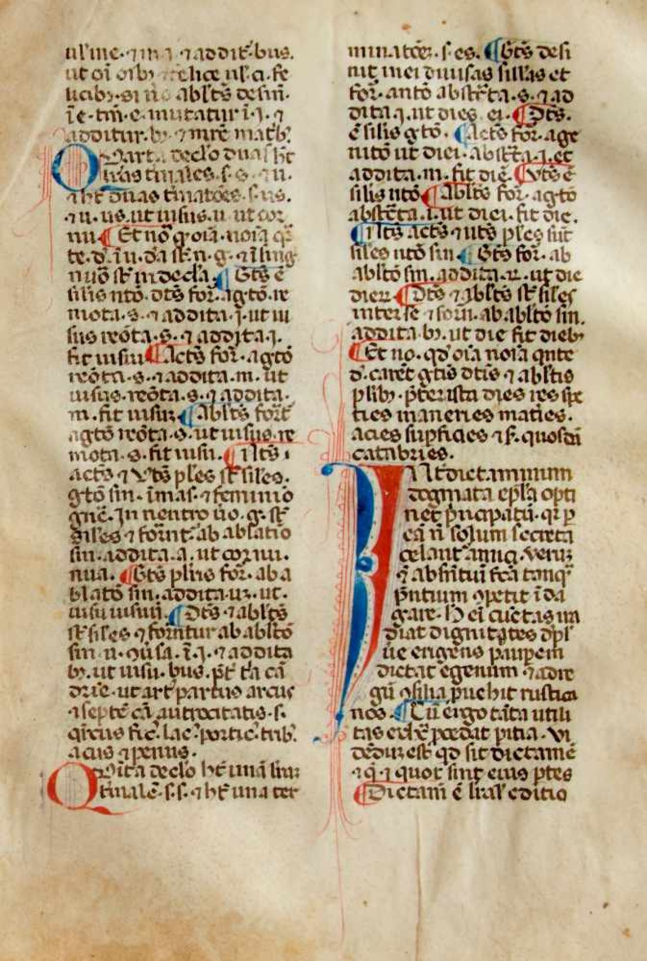 Petrus de Isolella - Grammatica -Lateinische Handschrift auf Pergament. Fragment. Italien (wohl - Bild 5 aus 8