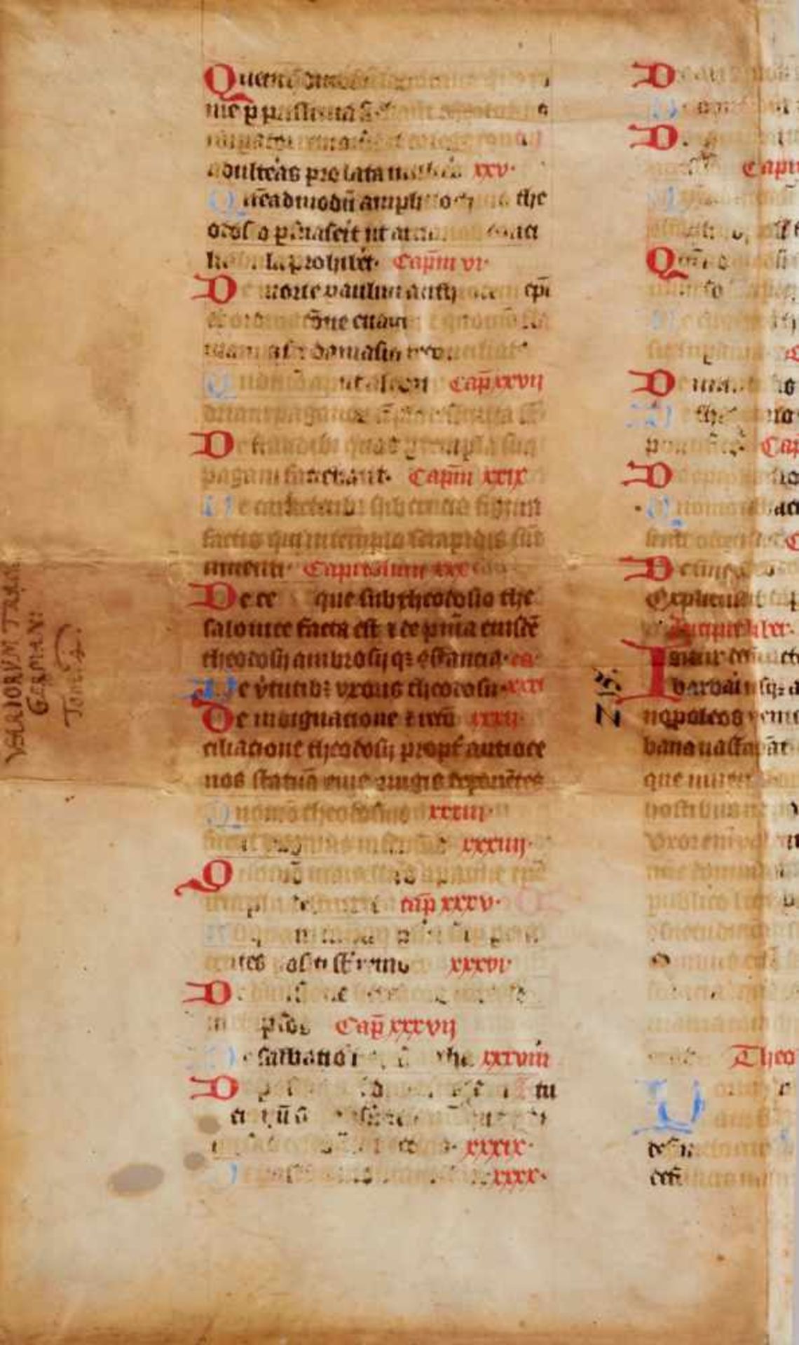 Marianus Scotus -Einzelblatt aus einer Abschrift der Chronik des Marianus Scotus. Wohl - Bild 3 aus 4